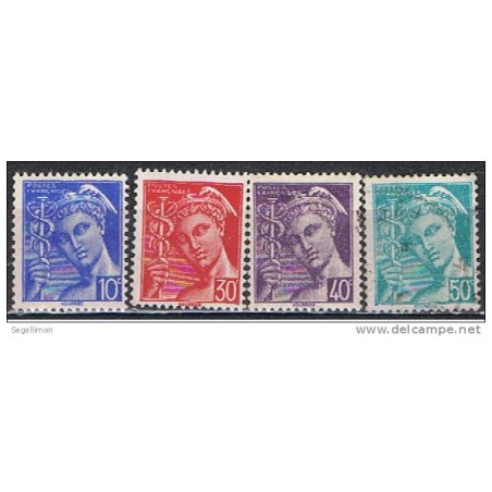 Timbre France Yvert No 546-549 Type Mercure