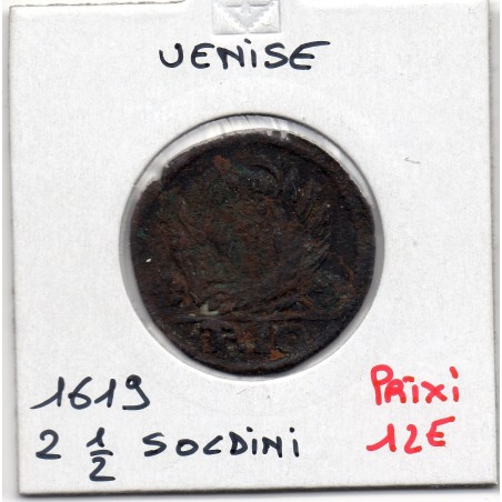 Italie Venise Anonyme 10 tornesi 2 1/2 soldini 1619 B+, km 6 pièce de monnaie