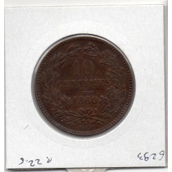 Luxembourg 10 centimes 1860 Sup-, KM 23 pièce de monnaie