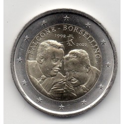 2 euro commémorative Italie 2022 Falcone et Borselino piece de monnaie €