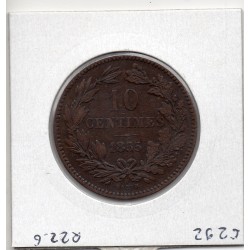 Luxembourg 10 centimes 1855 TTB+, KM 23 pièce de monnaie