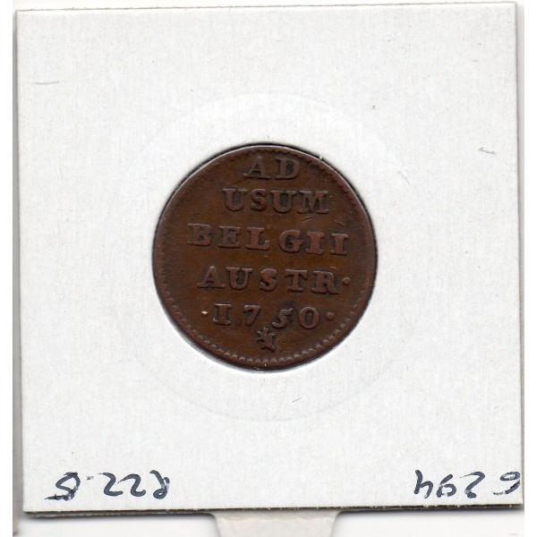 Pays-Bas Autrichiens Liard 1750 Lion Bruges TB, KM 2 pièce de monnaie