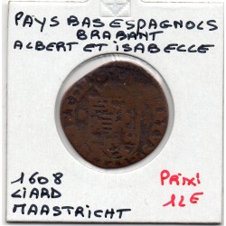 Pays-Bas Espagnols Brabant 1 Liard 1608 Maastrich, KM 24 pièce de monnaie