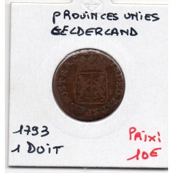 Provinces Unies Gelderland 1 Duit 1793 TB, KM 108 pièce de monnaie