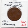 Navarre ferdinand III 3 Maravedis 1830 PP B, KM 131 pièce de monnaie