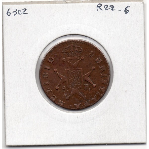 Navarre ferdinand VII 3 Maravedis 1825 PP TTB pièce de monnaie