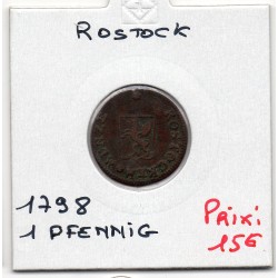 Rostock 1 pfennig 1798 TTB KM 132 pièce de monnaie
