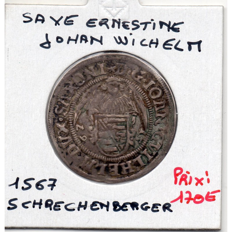 Saxe Ernestine Johan Wilhelm Screnckenberger 1567 TTB pièce de monnaie