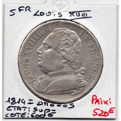 5 francs Louis XVIII 1814 I...