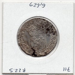 1/4 d'Ecu 1643A Paris point TTB Louis XIII 2eme Poincon de Warin pièce de monnaie royale