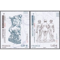 Timbre France Yvert No 4626-4627 Sculptures d'Antoine Bourdelle