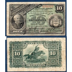 Argentine Pick N°6, Billet de banque de 10 centavos 1884