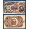 Argentine Pick N°7a, Billet de banque de 20 centavos 1884