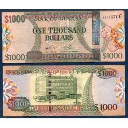 Guyana Pick N°38b, Billet de banque de 1000 Dollars 2014