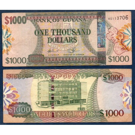 Guyana Pick N°38b, Billet de banque de 1000 Dollars 2014