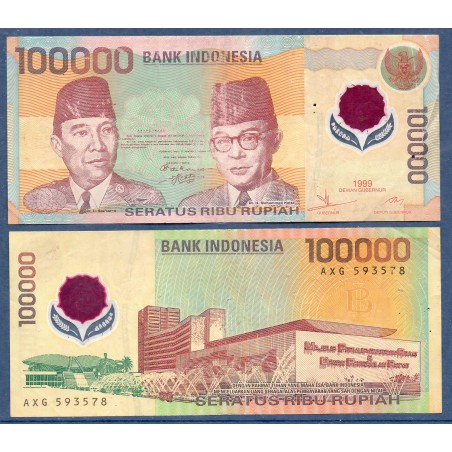 Indonésie Pick N°140, Billet de banque de 100000 Rupiah 1999