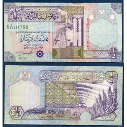 Libye Pick N°63 TTB, Billet de banque de 1/2 dinar 2002
