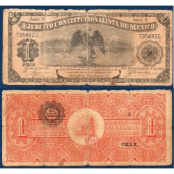 Mexique Pick N°S523a, Billet de Banque de 1 peso 1914