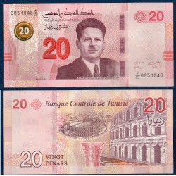 Tunisie Pick N°97, Sup Billet de banque de 20 Dinars 2017