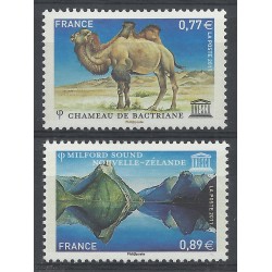 Timbres France Services Yvert 151-152 UNESCO