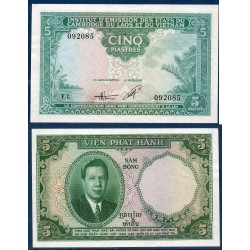 Indochine Pick N°106, Billet de banque de 5 piastres 1953