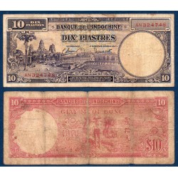 Indochine Pick N°80, B Billet de banque de 10 piastres 1947