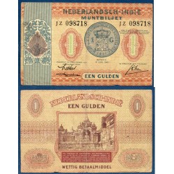 Inde Néerlandaise Pick N°108a TB, Billet de banque de 1 Gulden 1940