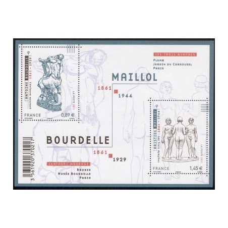 Bloc Feuillet France Yvert F4626  Maillol Bourdelle