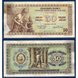 Yougoslavie Pick N°64a, B Billet de banque de 50 Dinara 1946