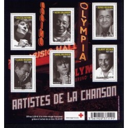 Bloc Feuillet France Yvert F4605 Artistes de la chanson