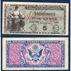 Etats Unis Pick N°M22 série 481, TTB Billet de banque de 5 cents 1951-1954