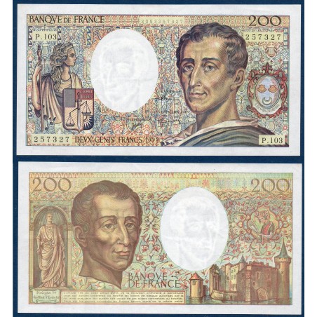 200 Francs Montesquieu Sup 1992 Billet de la banque de France