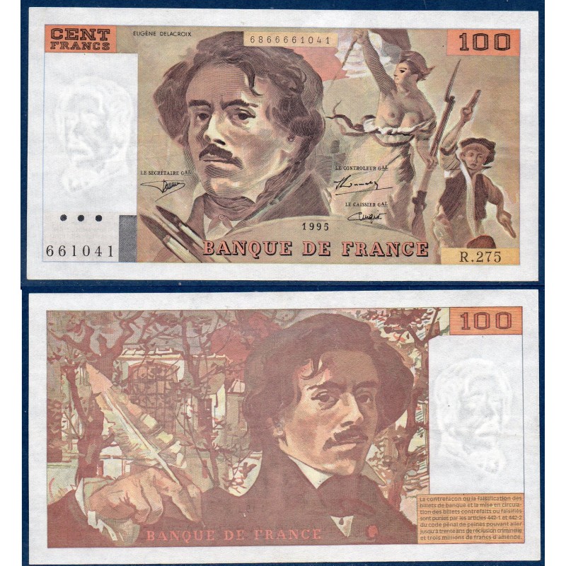 100 Francs Delacroix SPL 1995 Billet de la banque de France