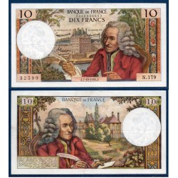 10 Francs Voltaire Sup- 7.10.1965 Billet de la banque de France