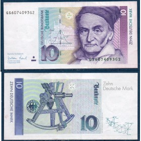 Allemagne RFA Pick N°38d, Billet de banque de 10 Mark 1989