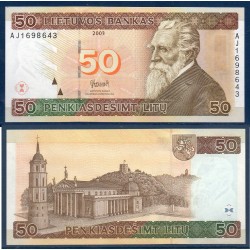 Lituanie Pick N°67, Neuf Billet de banque de 50 Litu 2003