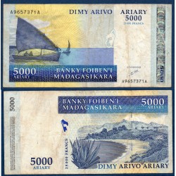 Madagascar Pick N°84, TB Billet de banque de 5000 Ariary : 25000 Francs 2003