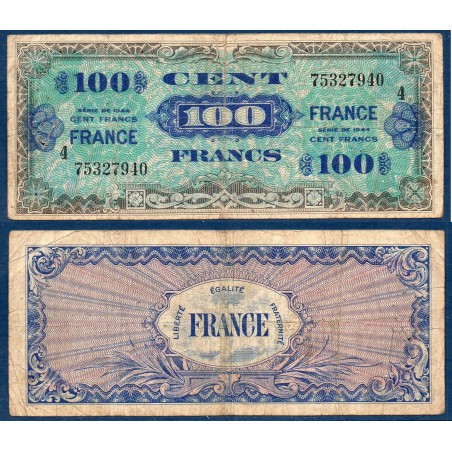 100F France série 4 TB 1945 Billet du trésor Central