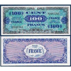 100 Francs France TTB+ Sans série 1944 Billet du trésor Central
