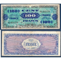 100 Francs France série 2 TB+ 1944 Billet du trésor Central