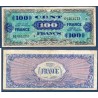 100 Francs France série 2 TB+ 1944 Billet du trésor Central