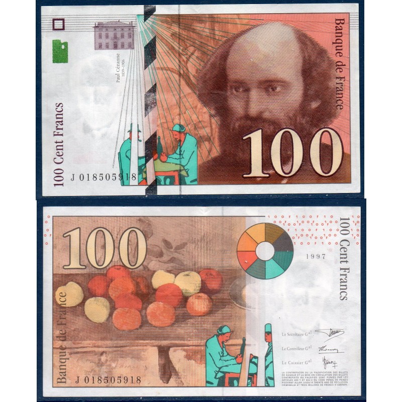100 Francs cézanne TTB+ 1997 Billet de la banque de France