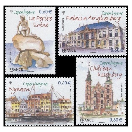 Timbre France Yvert No 4637-4640 Capitales européenes : Copenhague