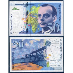 50 Francs St-Exupery TTB+ 1992 Billet de la banque de France