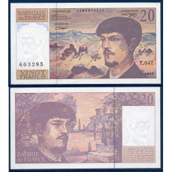 20 Francs Debussy Neuf 1995 Billet de la banque de France