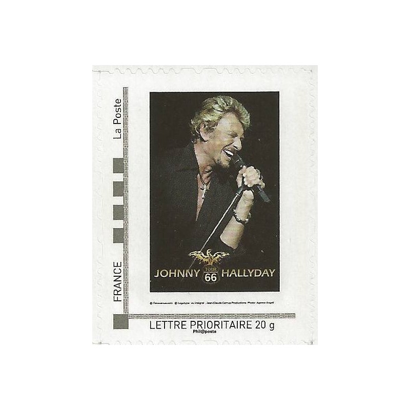 Timbre Johnny hallyday autoadhésif