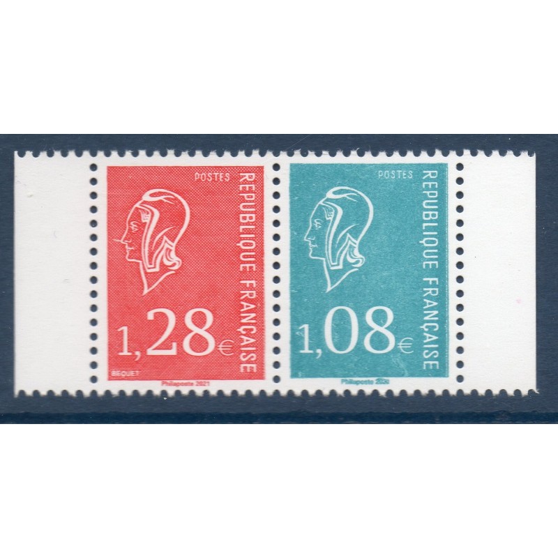 Timbre France Yvert No 5535-5536 marianne de bequet petits formats en paire luxe **