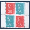 Timbre France Yvert No 5535-5536 marianne de bequet petits formats en bloc de 4 luxe **