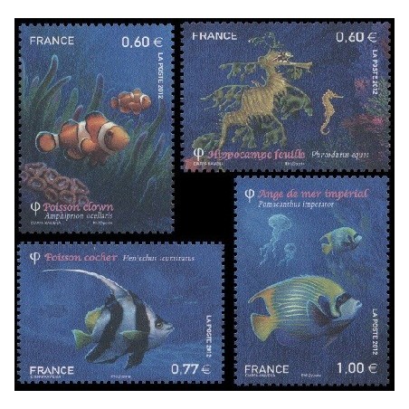 Timbre France Yvert No 4646-4649 Les poissons tropicaux