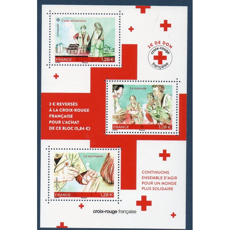 Bloc Feuillet France Yvert F5528 Croix rouge Française luxe **